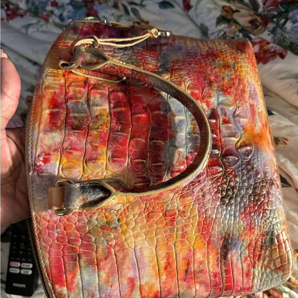 Brahmin Vibrant Multicolor Embossed Shoulder Bag